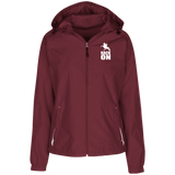 RACK ON RACKING (WHITE ART) LST76 Ladies' Jersey-Lined Hooded Windbreaker