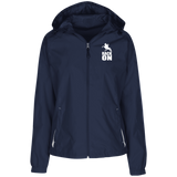 RACK ON RACKING (WHITE ART) LST76 Ladies' Jersey-Lined Hooded Windbreaker